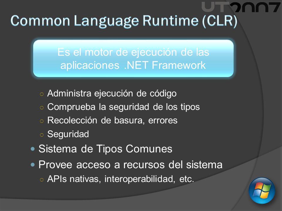 Es el motor de ejecución de las aplicaciones .NET Framework
