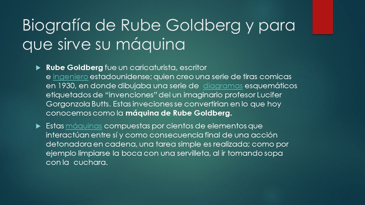 Biografía de Rube Goldberg y para que sirve su máquina
