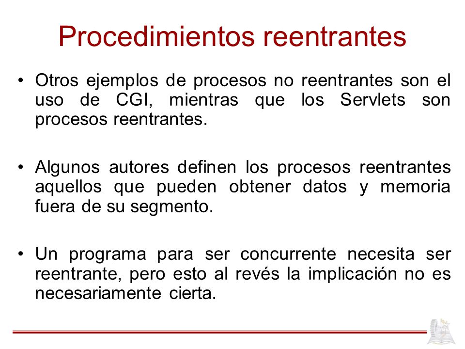 Procedimientos reentrantes