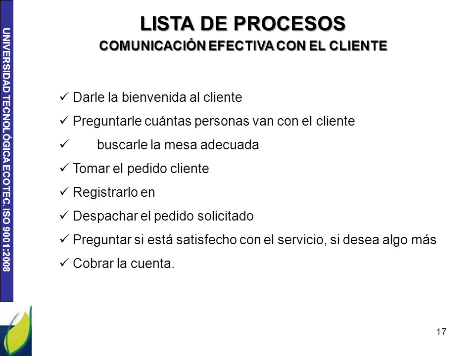 COMUNICACIÓN EFECTIVA CON EL CLIENTE
