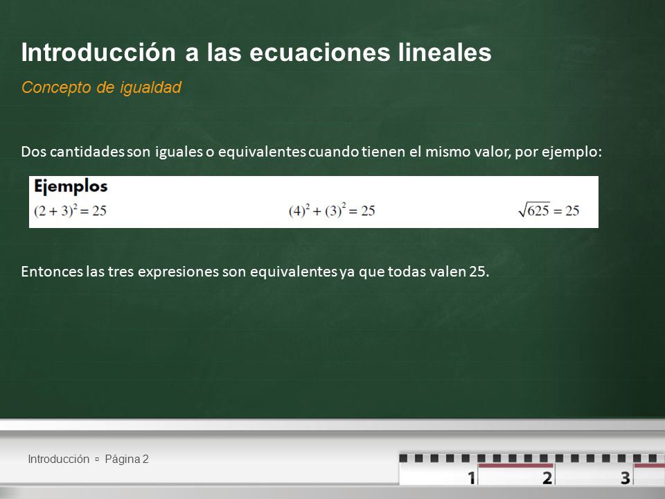 Introducción a las ecuaciones lineales