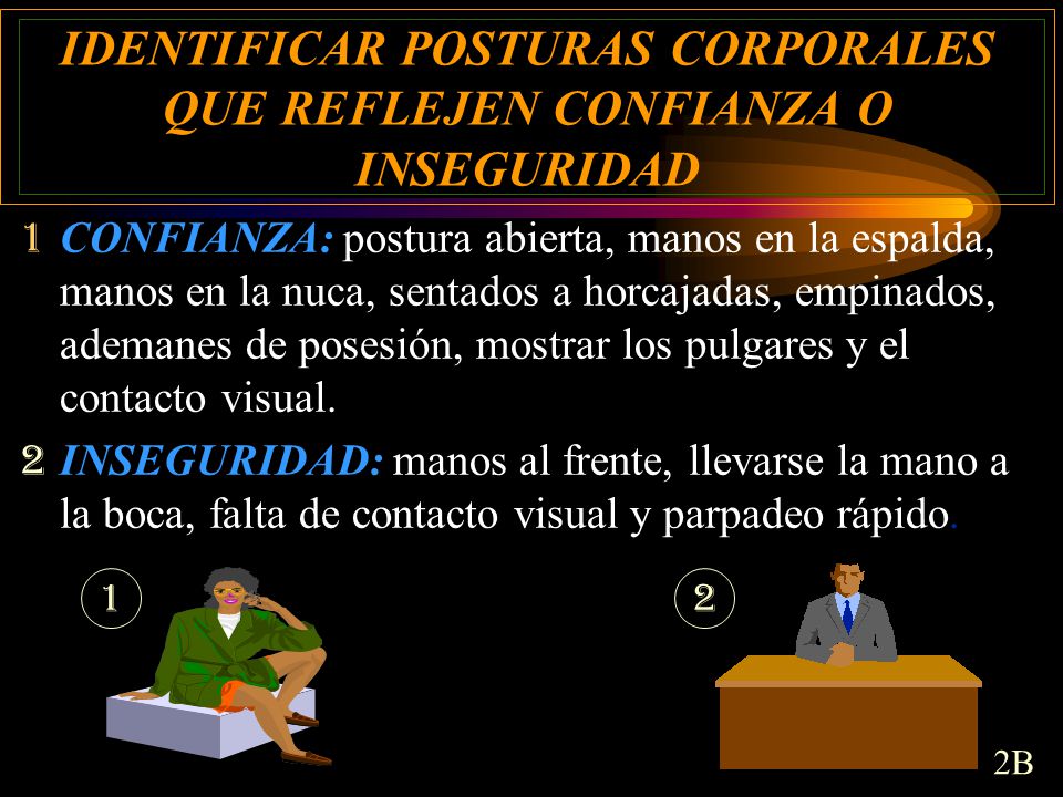 IDENTIFICAR POSTURAS CORPORALES QUE REFLEJEN CONFIANZA O INSEGURIDAD
