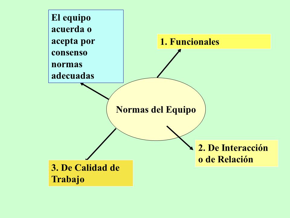 El equipo acuerda o acepta por consenso normas adecuadas