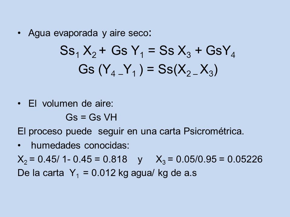 Ss1 X2 + Gs Y1 = Ss X3 + GsY4 Gs (Y4 –Y1 ) = Ss(X2 – X3)