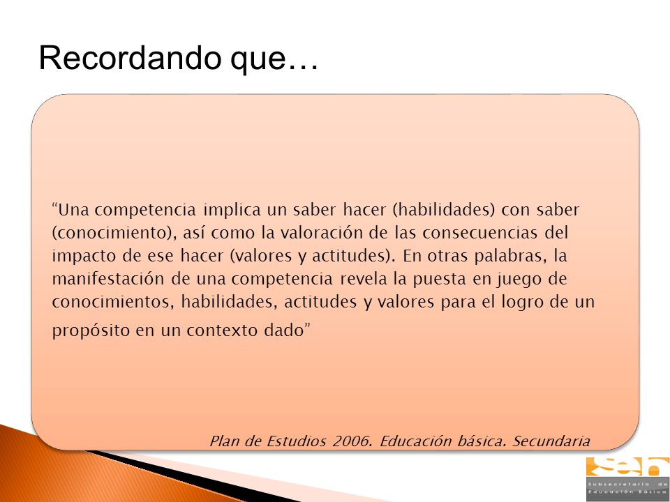 Recordando que…