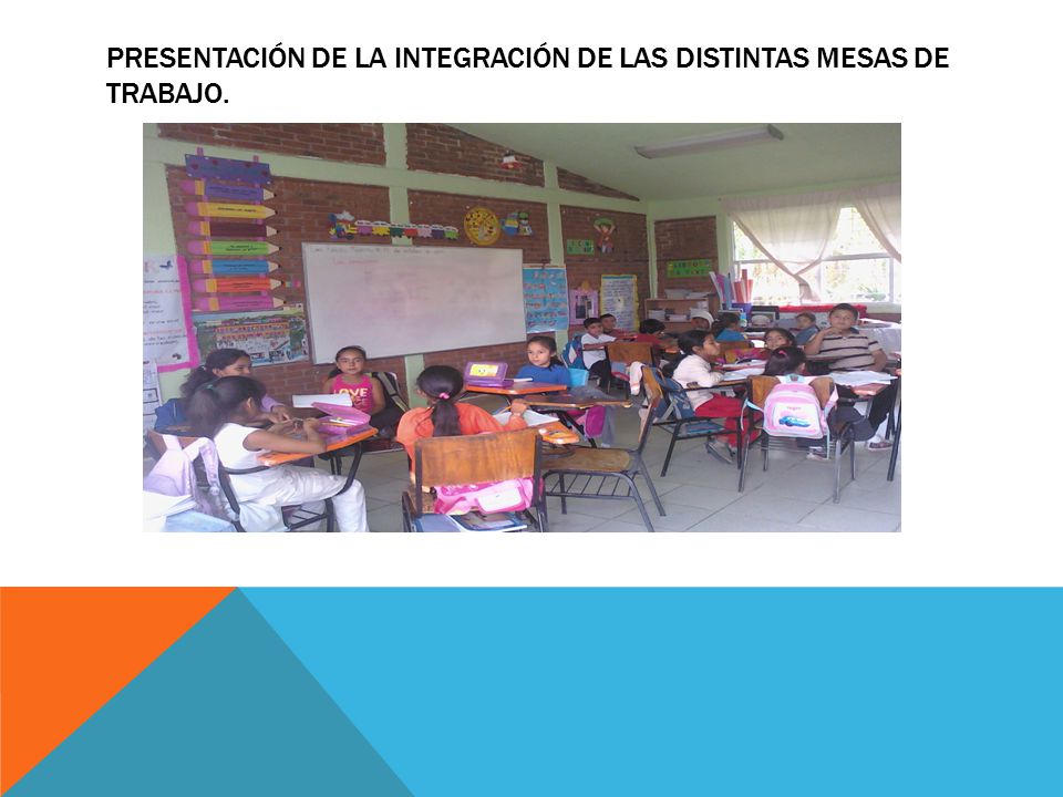 PRESENTACIÓN DE LA INTEGRACIÓN DE LAS DISTINTAS MESAS DE TRABAJO.