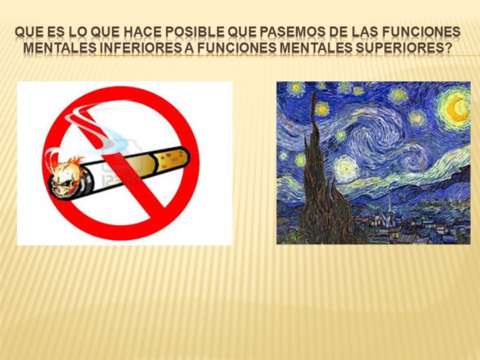 Que es lo que hace posible que pasemos de las funciones mentales inferiores a funciones mentales superiores
