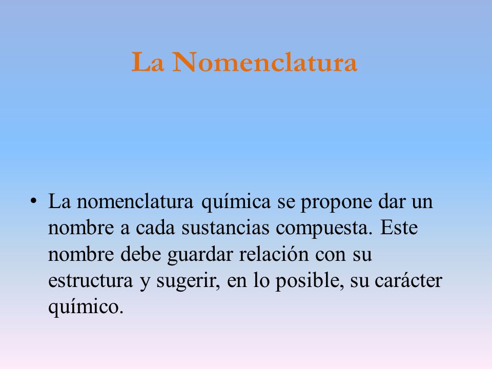 La Nomenclatura