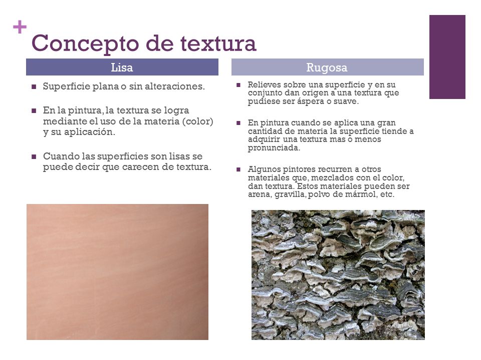 Concepto de textura Lisa Rugosa Superficie plana o sin alteraciones.