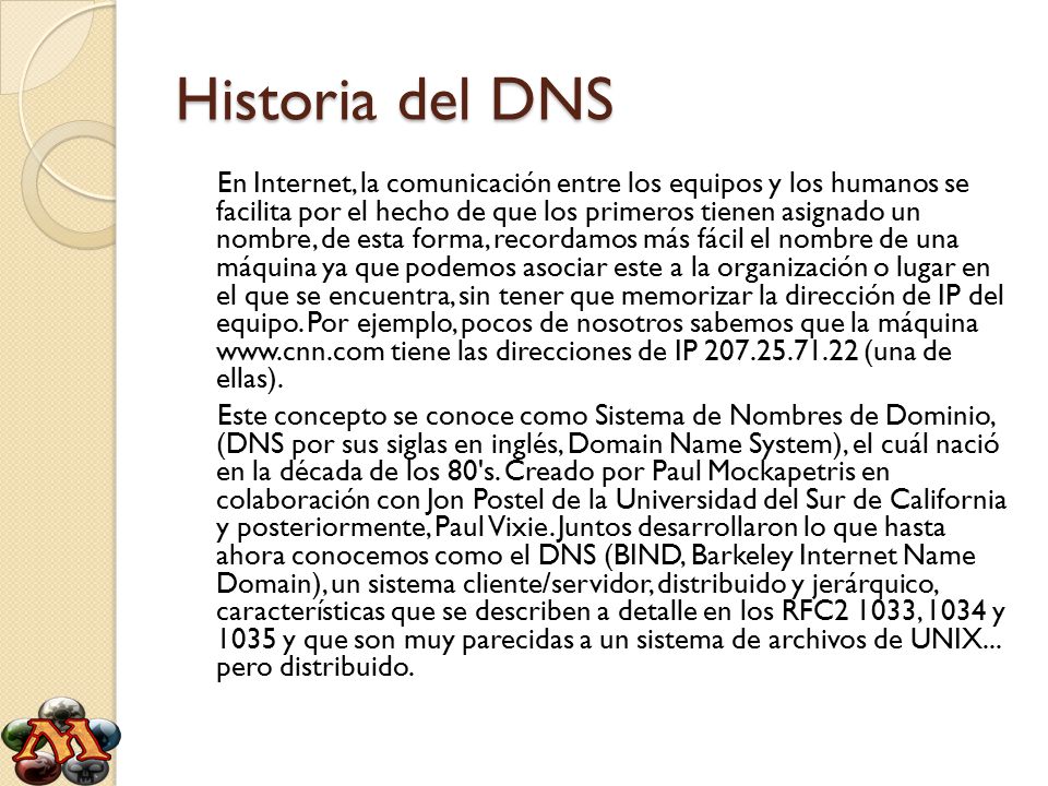 Historia del DNS
