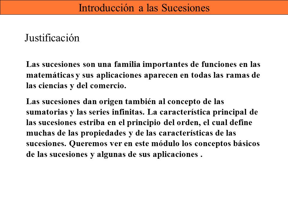 Introducción a las Sucesiones