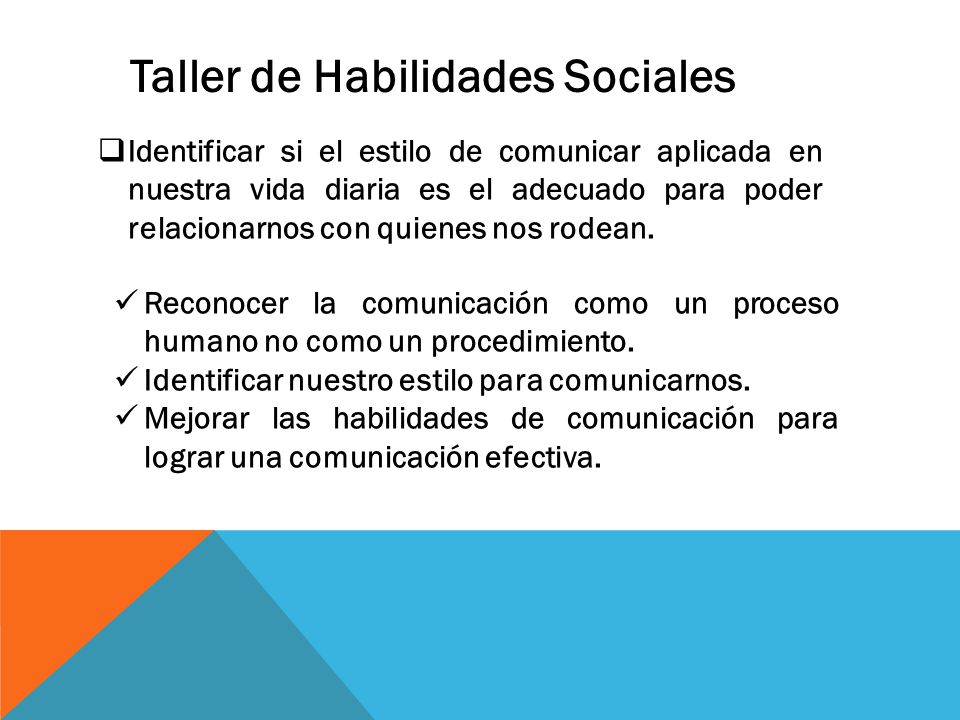 Taller de Habilidades Sociales