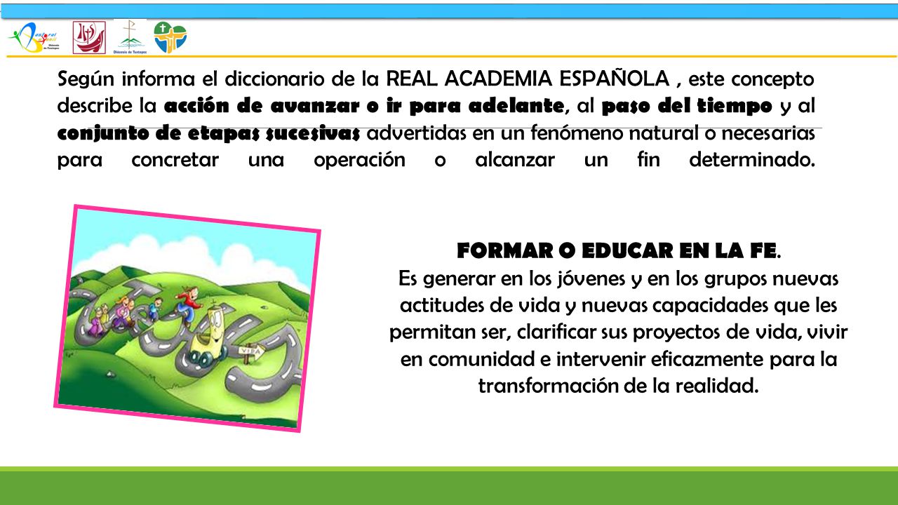 Según informa el diccionario de la REAL ACADEMIA ESPAÑOLA , este concepto describe la acción de avanzar o ir para adelante, al paso del tiempo y al conjunto de etapas sucesivas advertidas en un fenómeno natural o necesarias para concretar una operación o alcanzar un fin determinado.