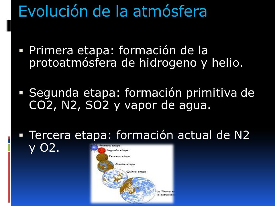 Evolución de la atmósfera