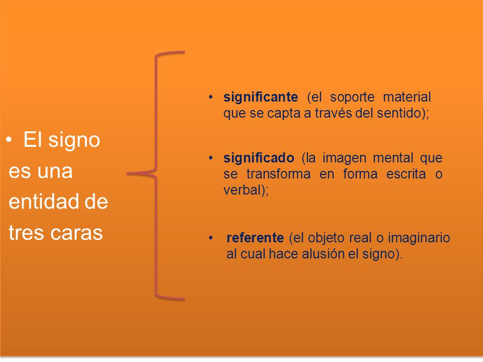 El signo es una entidad de tres caras