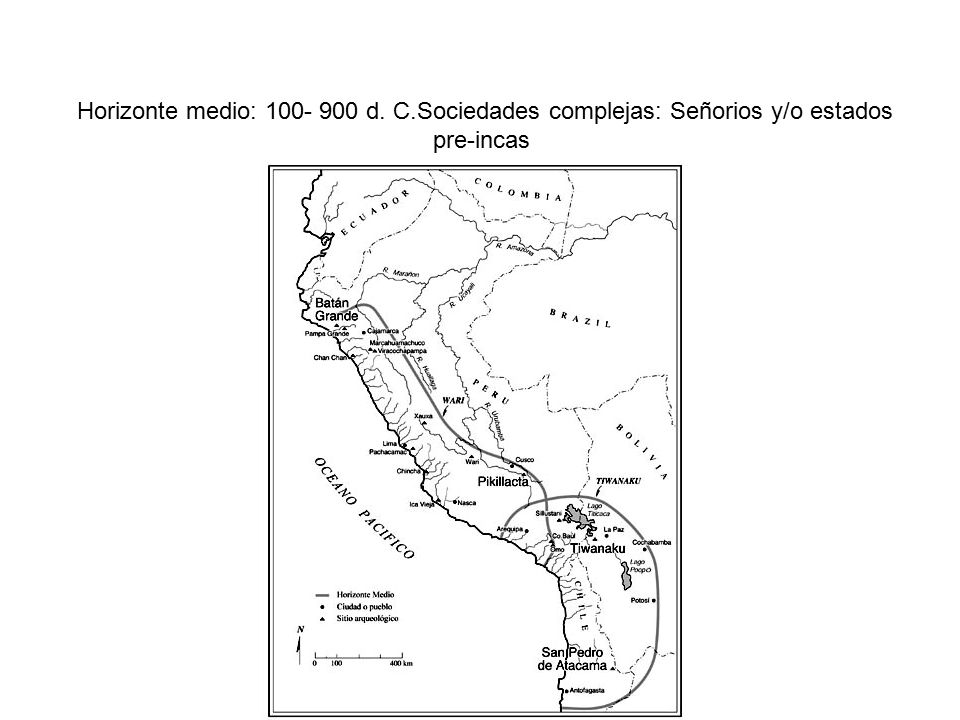 Horizonte medio: d. C.Sociedades complejas: Señorios y/o estados pre-incas