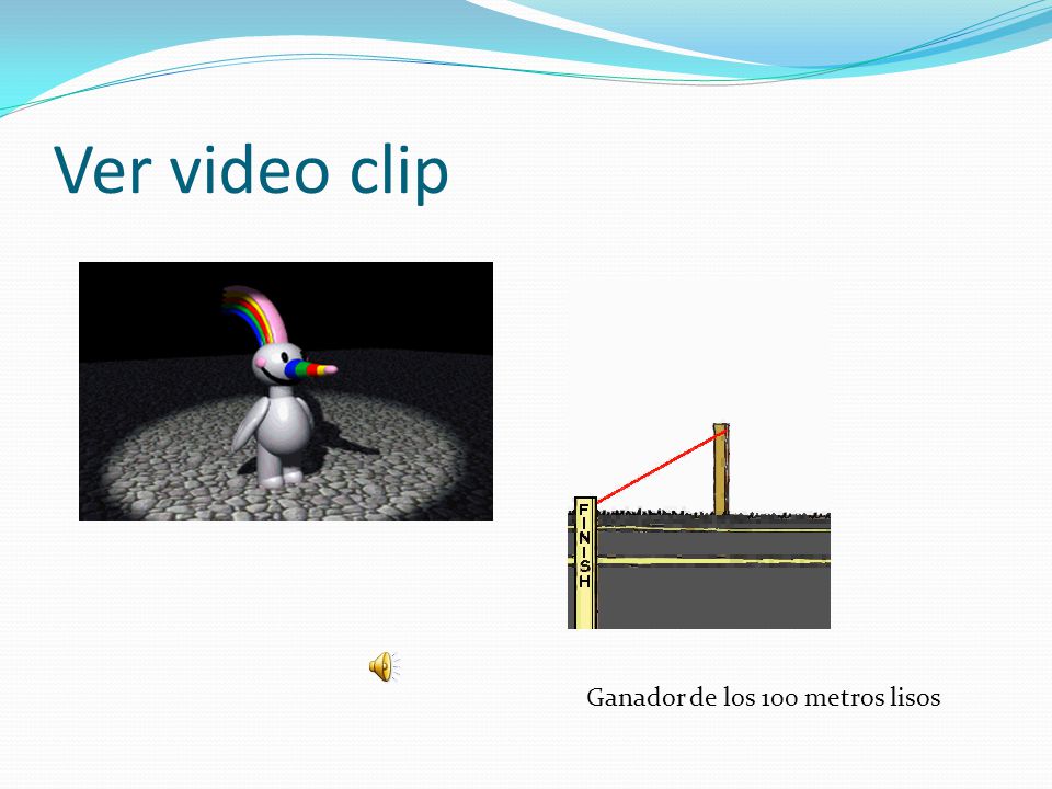 Ver video clip Ganador de los 100 metros lisos
