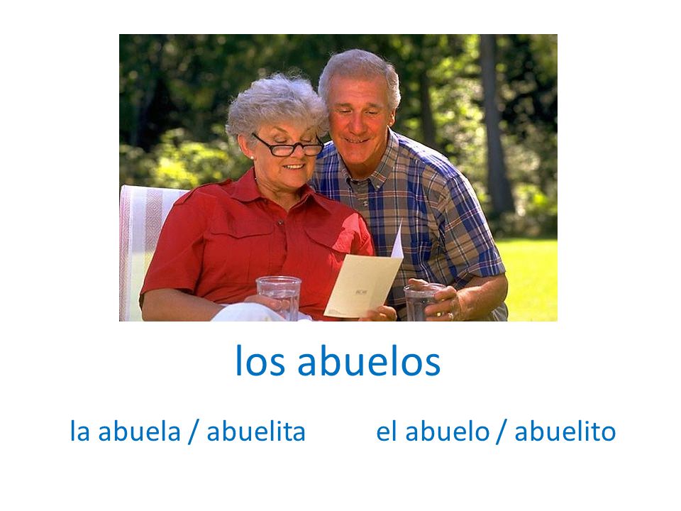 los abuelos la abuela / abuelita el abuelo / abuelito