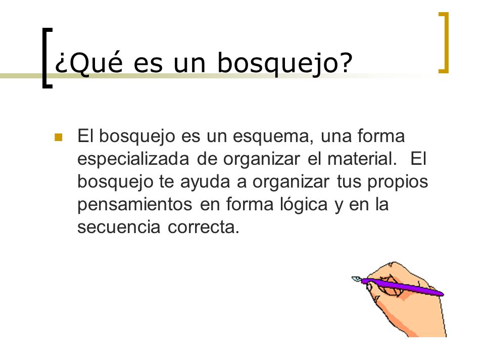 ¿Qué es un bosquejo