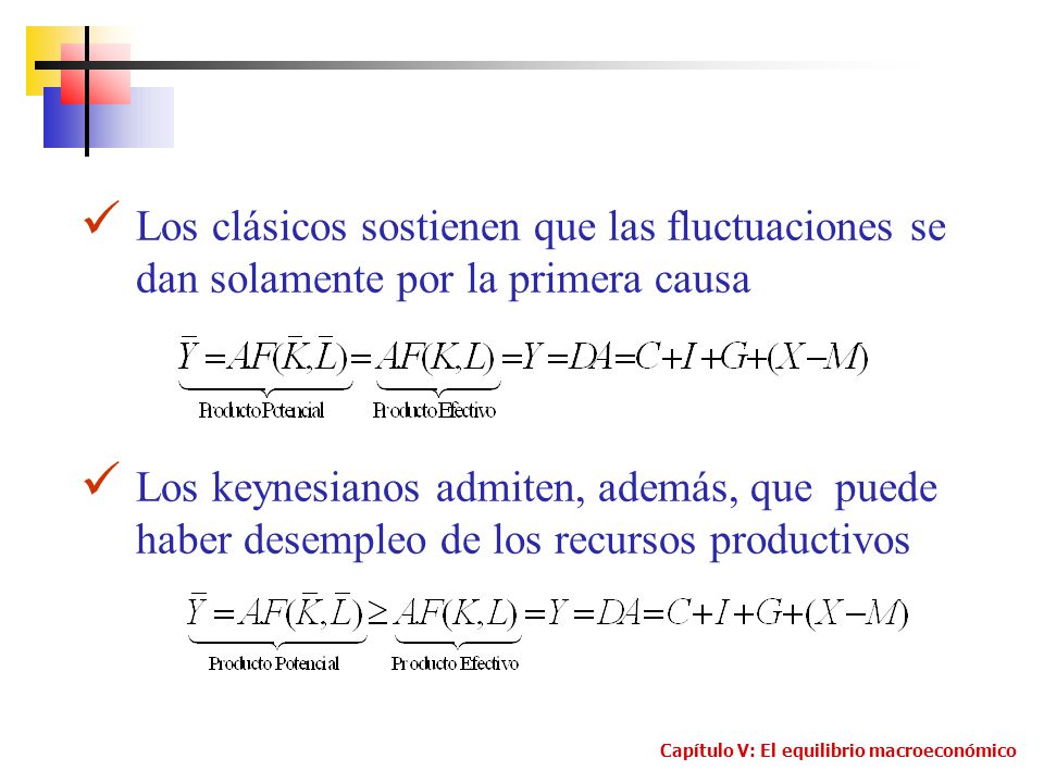 Los clásicos sostienen que las fluctuaciones se dan solamente por la primera causa
