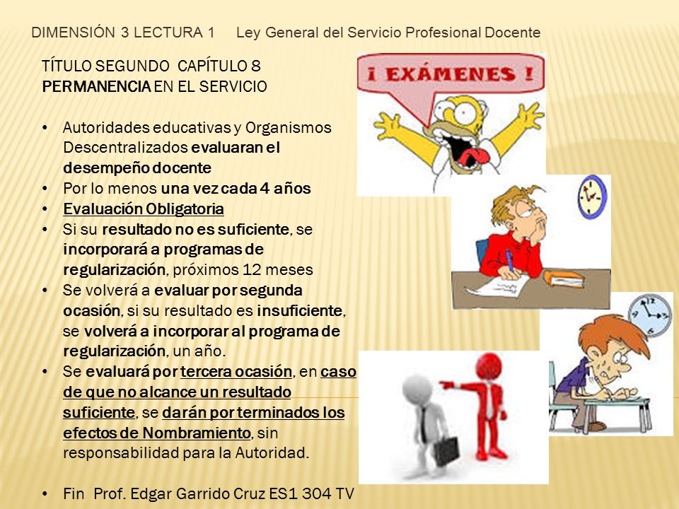 DIMENSIÓN 3 LECTURA 1 Ley General del Servicio Profesional Docente