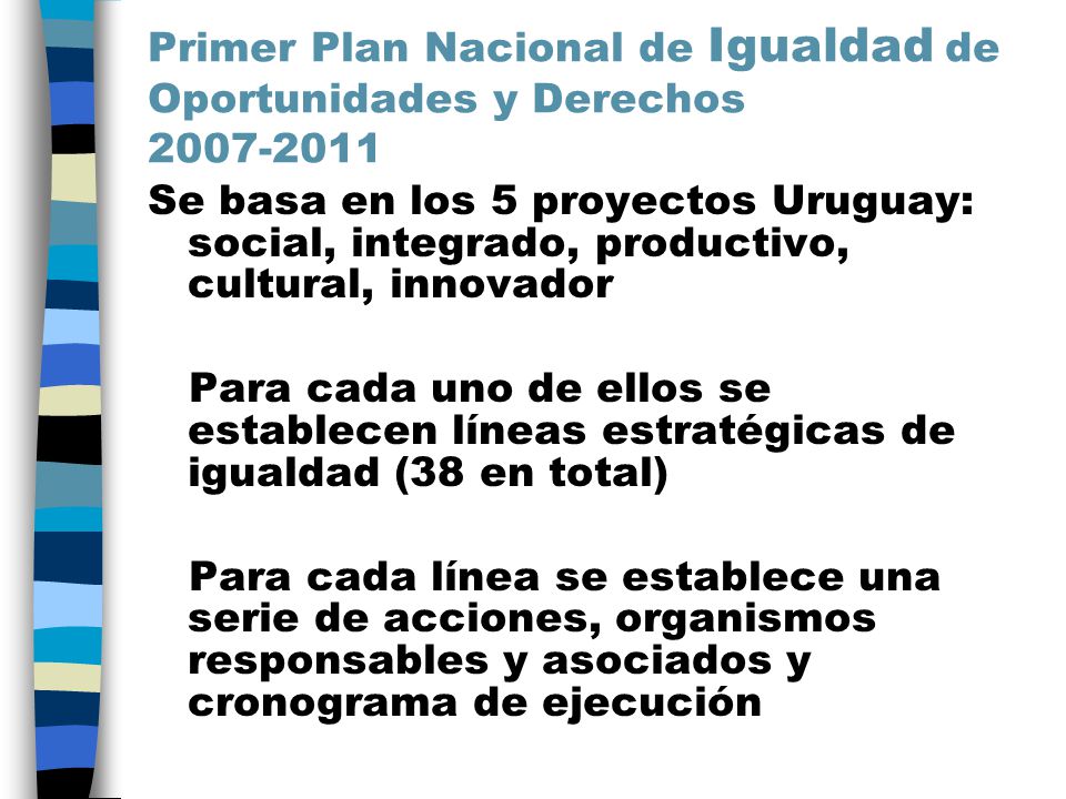 Primer Plan Nacional de Igualdad de Oportunidades y Derechos