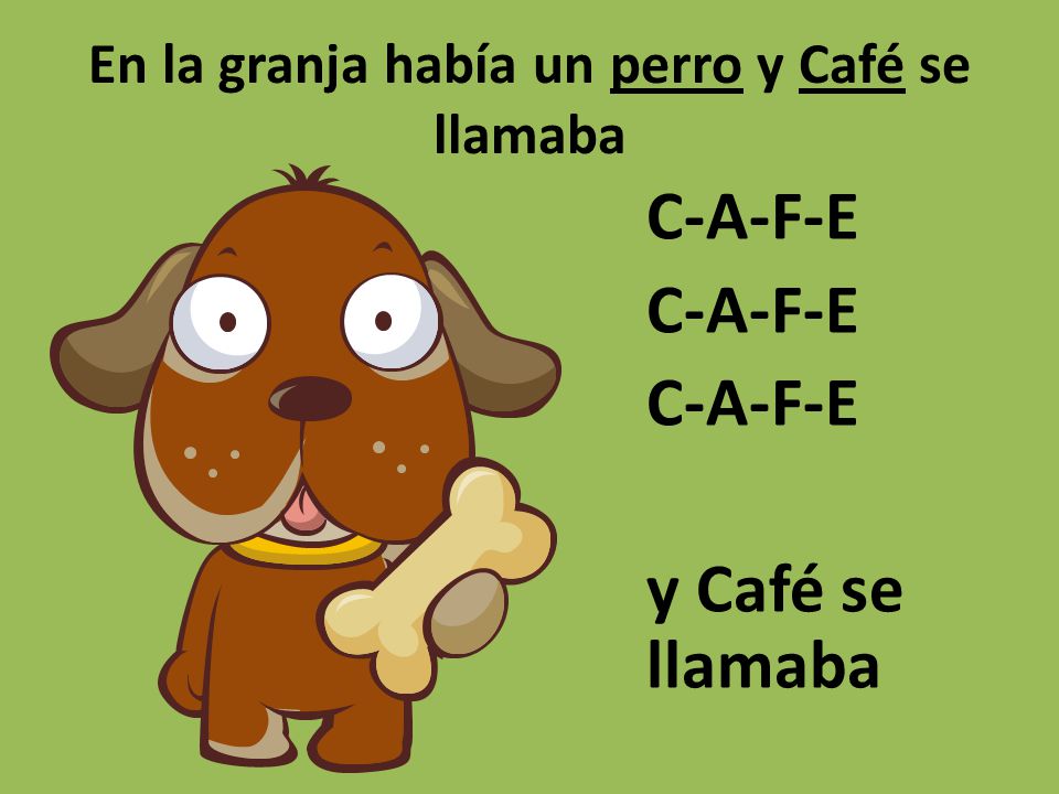En la granja había un perro y Café se llamaba