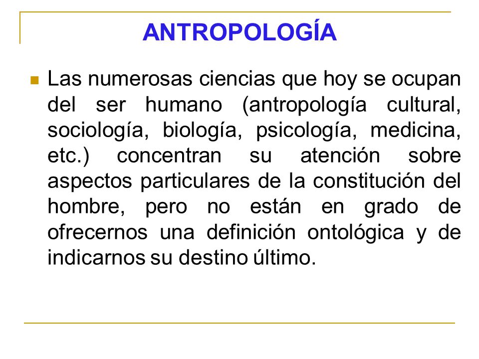 ANTROPOLOGÍA