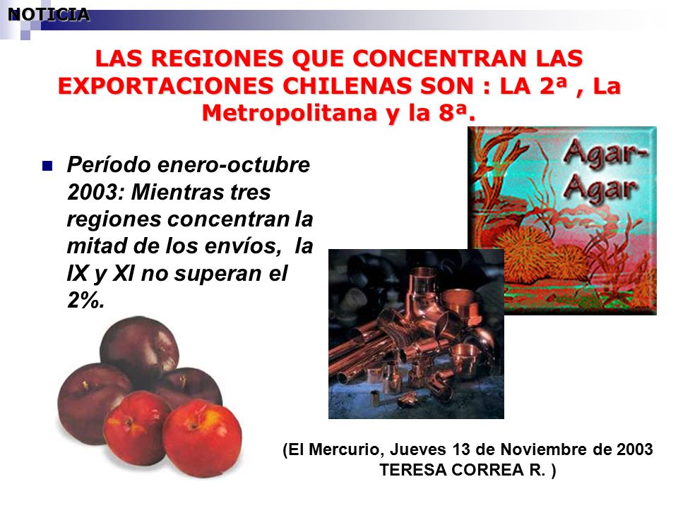 (El Mercurio, Jueves 13 de Noviembre de 2003 TERESA CORREA R. )