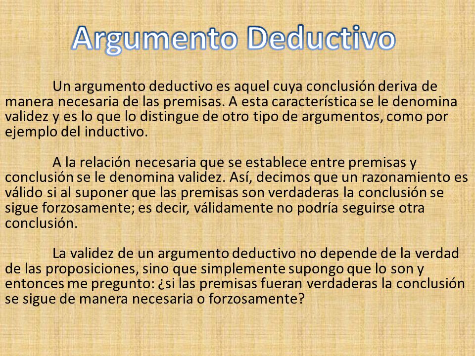 Argumento Deductivo