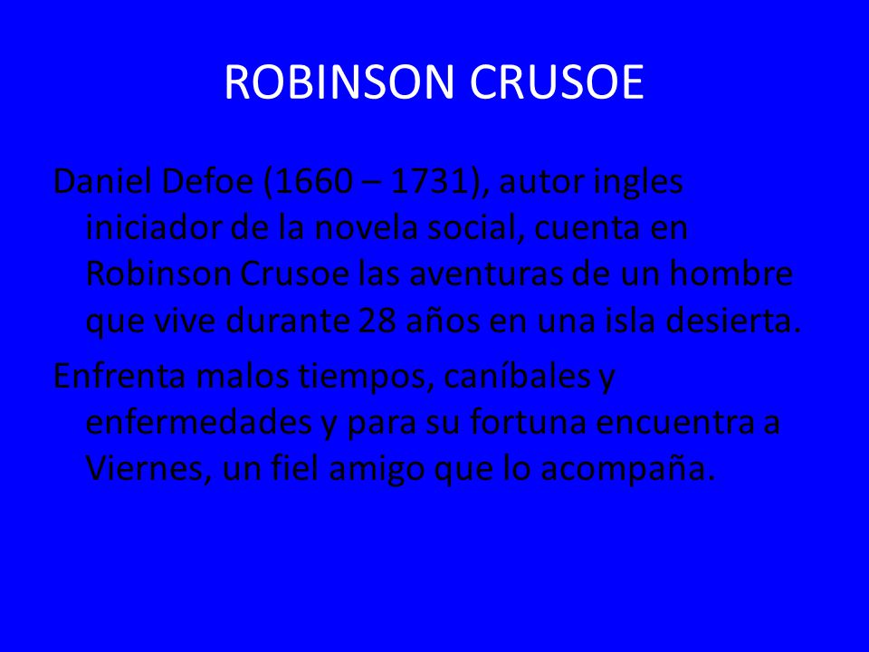 ROBINSON CRUSOE