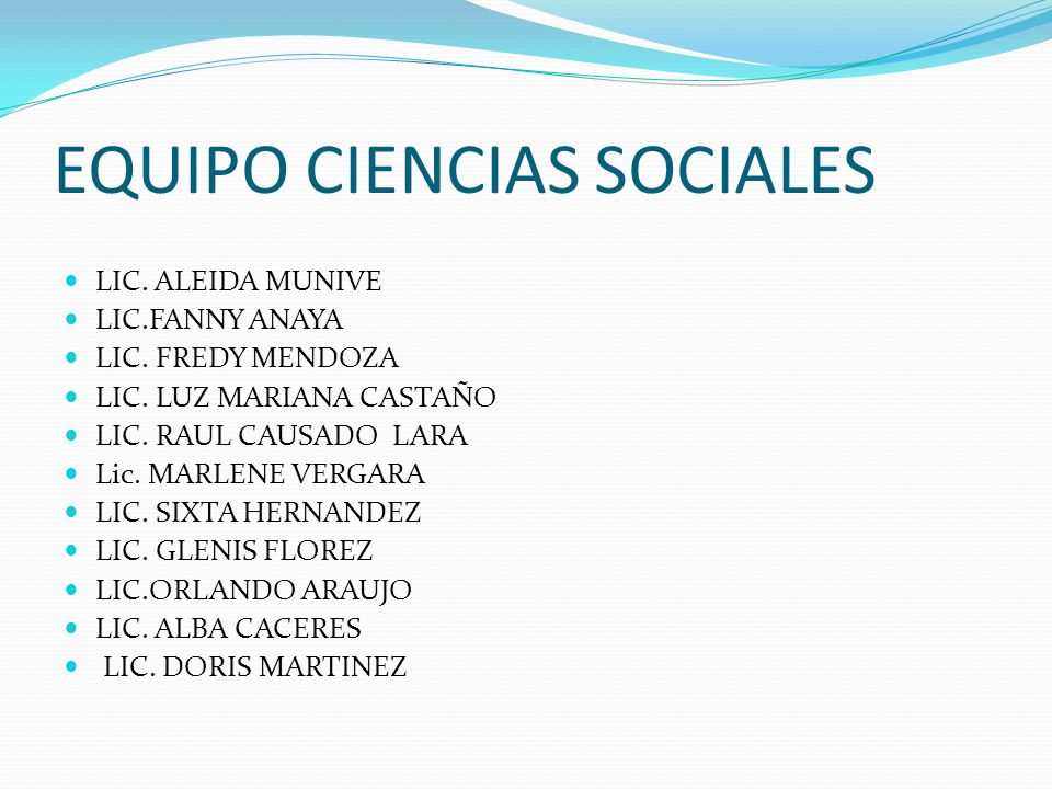 EQUIPO CIENCIAS SOCIALES