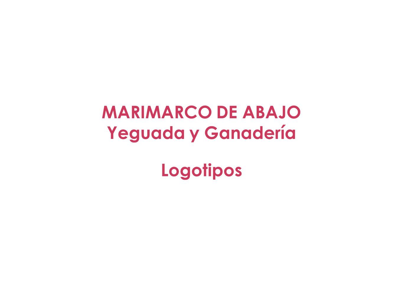 MARIMARCO DE ABAJO Yeguada y Ganadería Logotipos