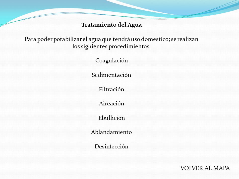 Para poder potabilizar el agua que tendrá uso domestico; se realizan