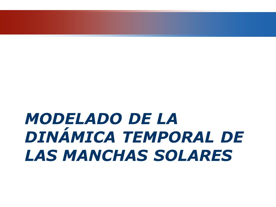 Modelado de la dinámica temporal de las manchas solares