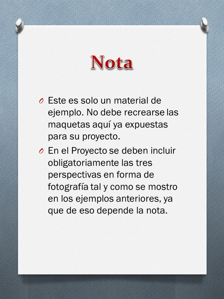 Nota Este es solo un material de ejemplo. No debe recrearse las maquetas aquí ya expuestas para su proyecto.
