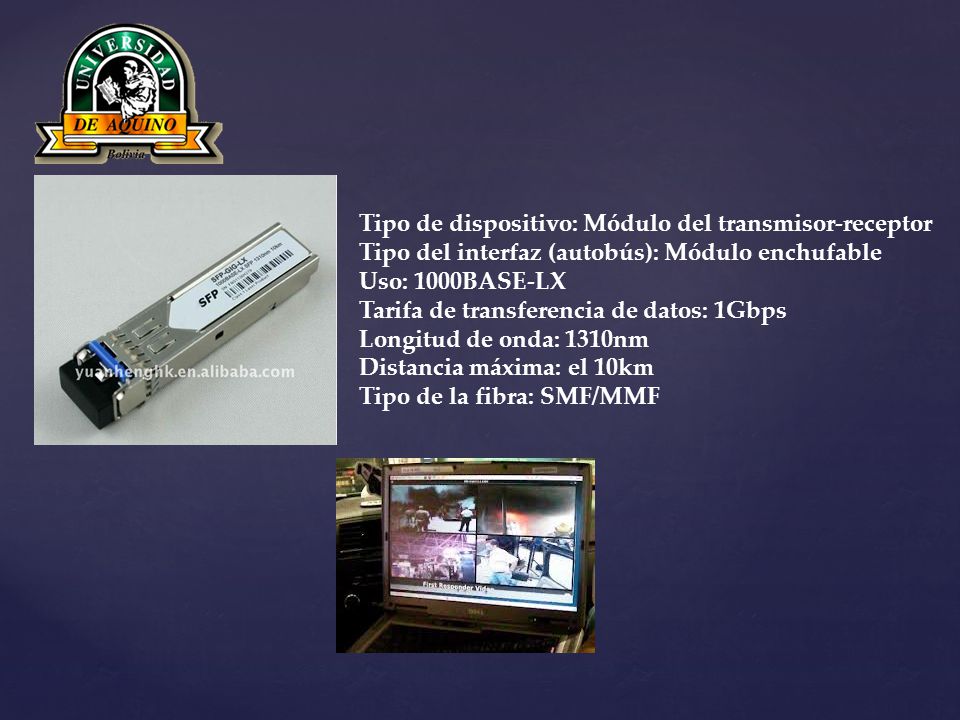 Tipo de dispositivo: Módulo del transmisor-receptor