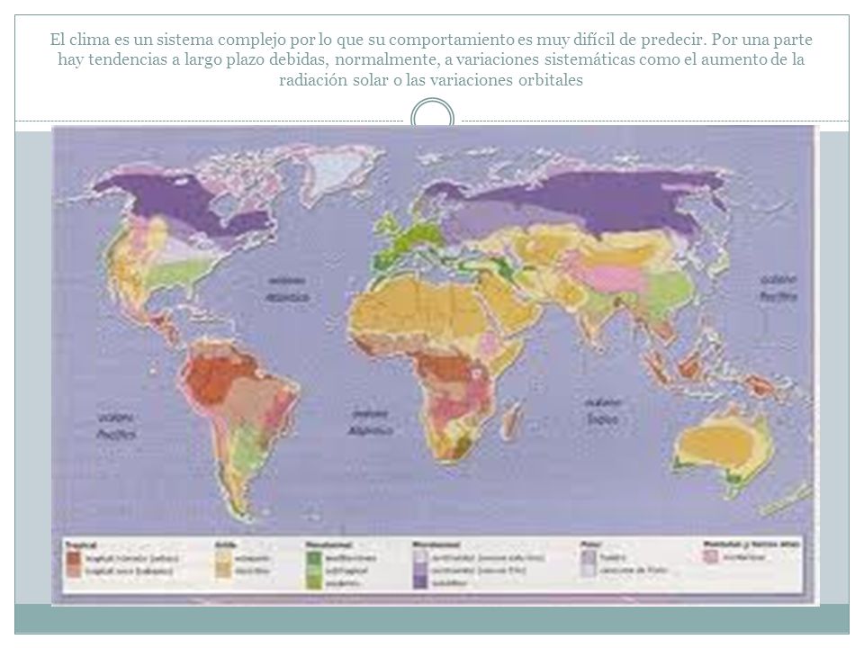 El clima es un sistema complejo por lo que su comportamiento es muy difícil de predecir.