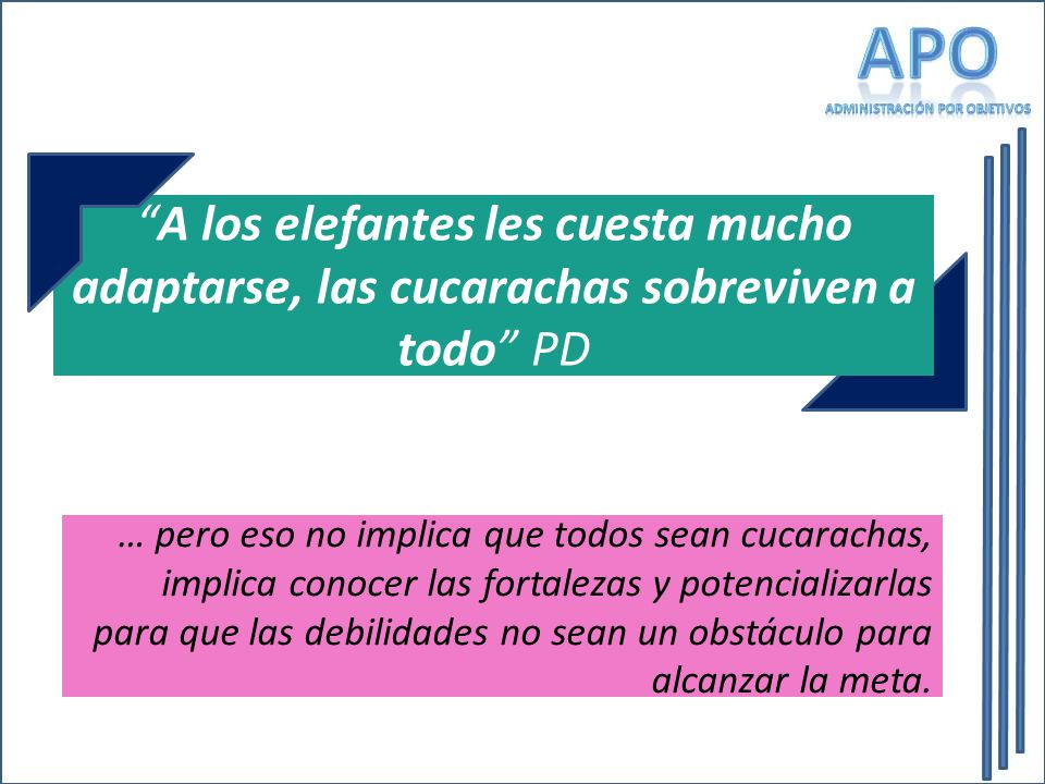 A los elefantes les cuesta mucho adaptarse, las cucarachas sobreviven a todo PD