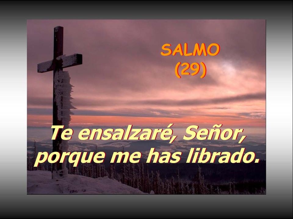 Te ensalzaré, Señor, porque me has librado.