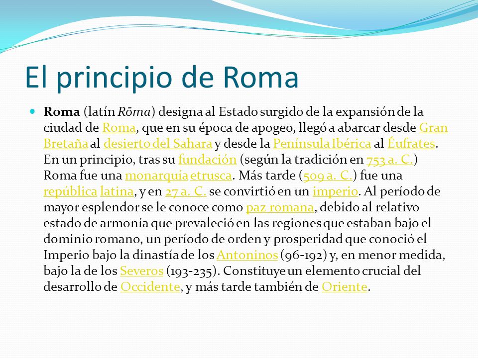 El principio de Roma