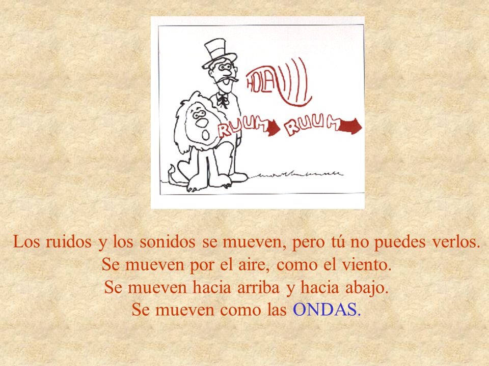 Los ruidos y los sonidos se mueven, pero tú no puedes verlos