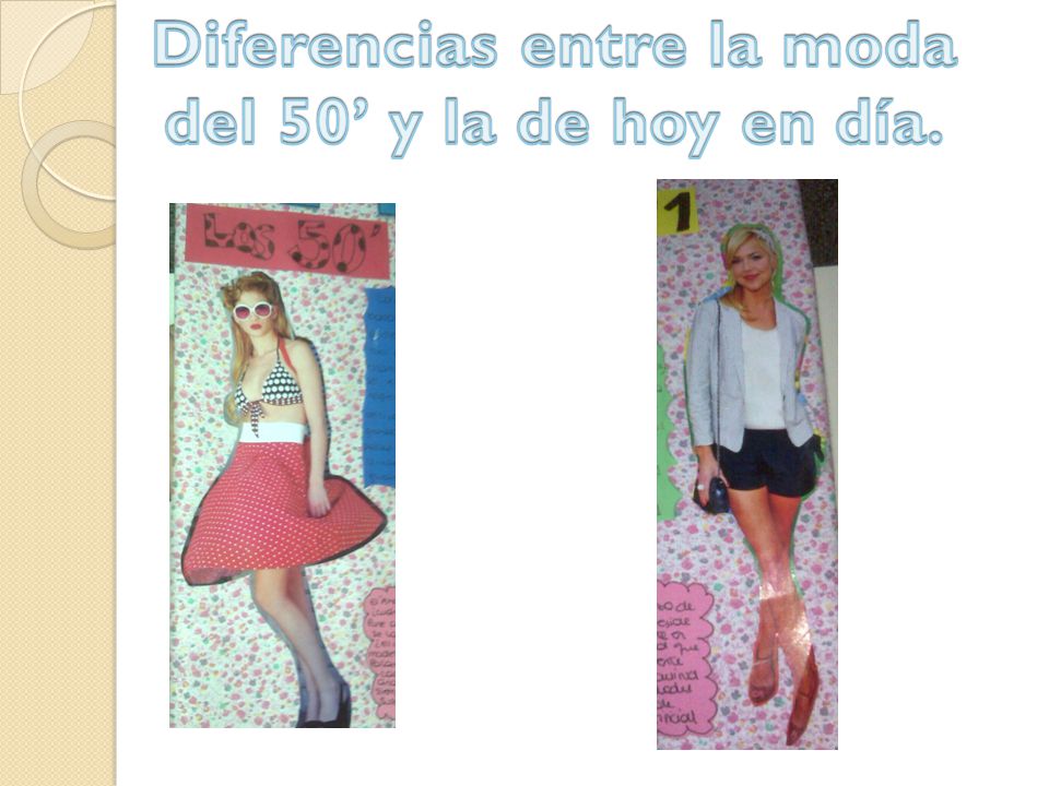 Diferencias entre la moda del 50’ y la de hoy en día.
