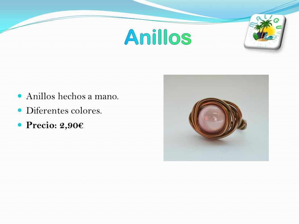 Anillos Anillos hechos a mano. Diferentes colores. Precio: 2,90€