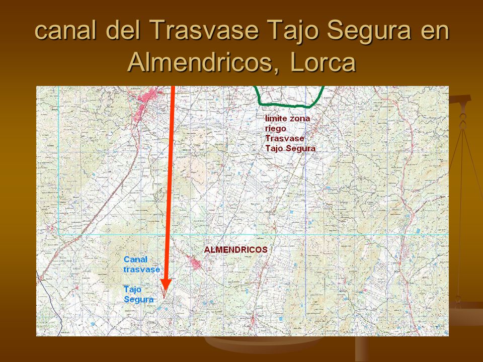 canal del Trasvase Tajo Segura en Almendricos, Lorca