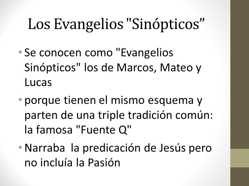 Los Evangelios Sinópticos
