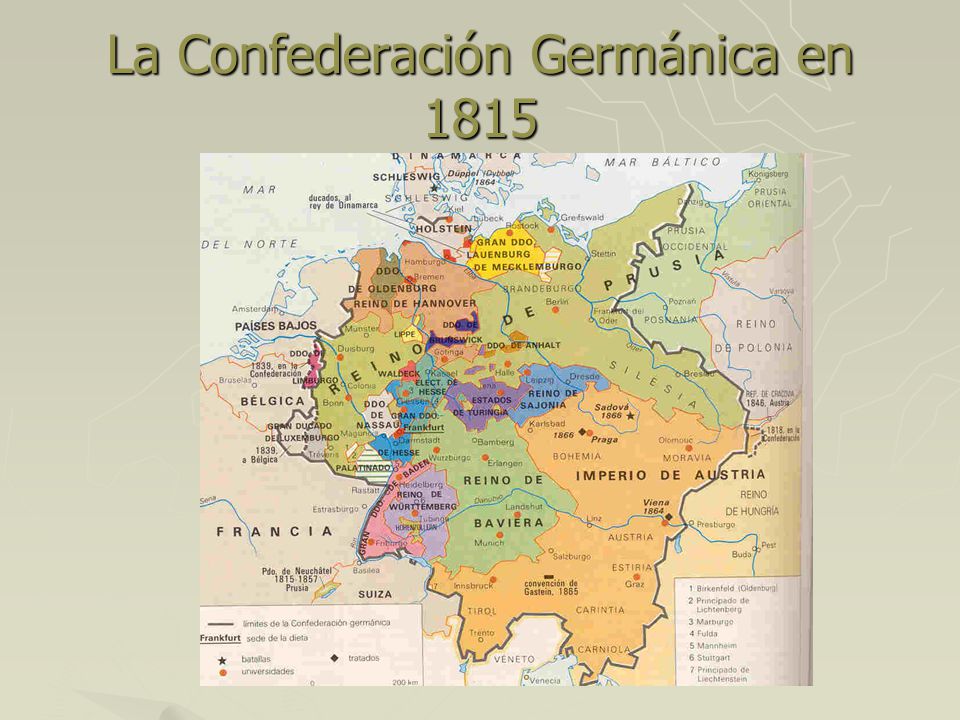 La Confederación Germánica en 1815