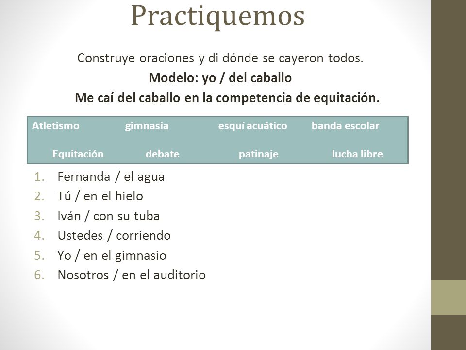 Modelo: yo / del caballo Equitación debate patinaje lucha libre