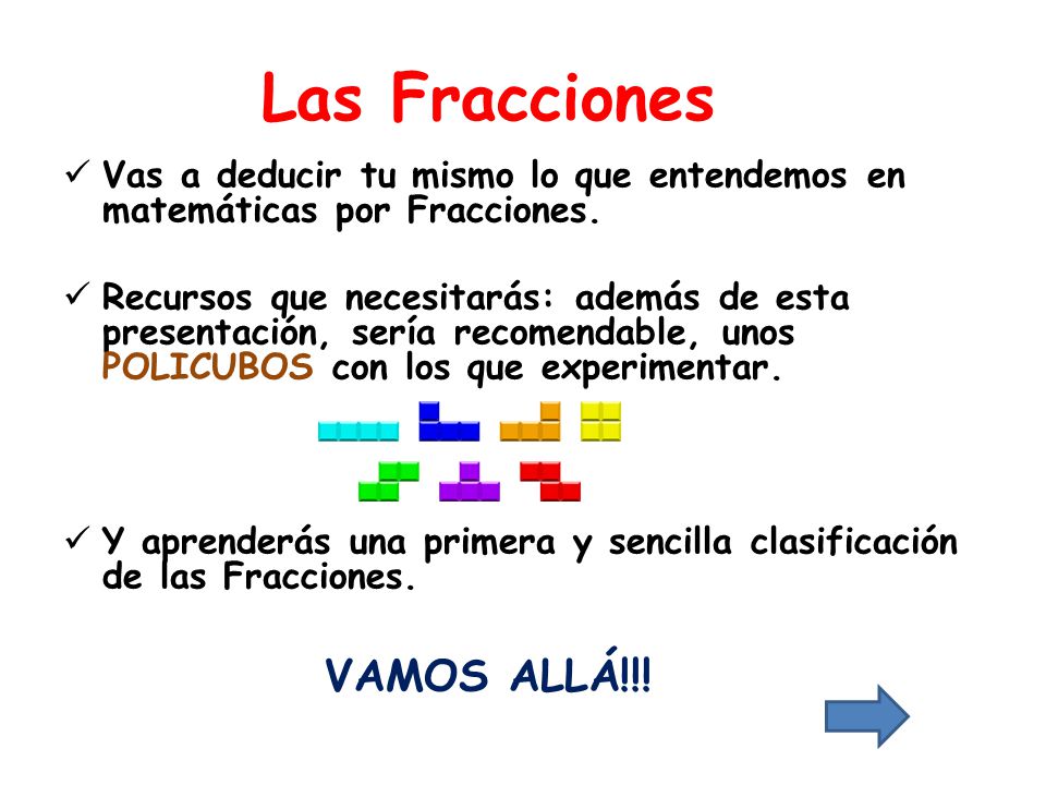 Las Fracciones VAMOS ALLÁ!!!