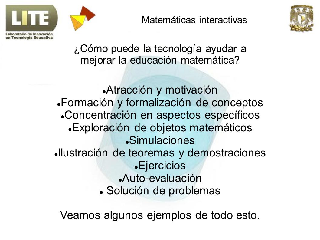 Atracción y motivación Formación y formalización de conceptos